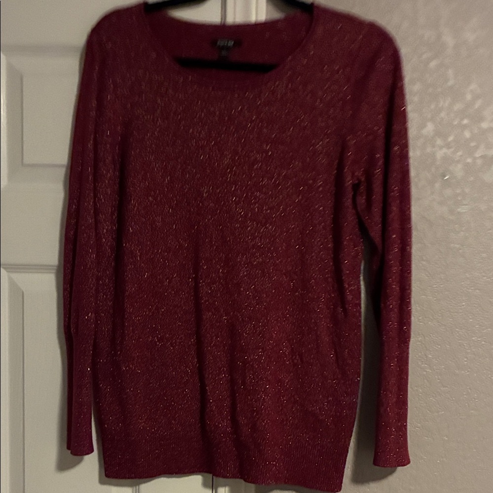 Apt. 9 Women's Shimmering Burgundy Sweater
